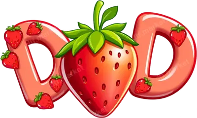 Strawberry Dad DTF Transfer - Fathers Day Ready to Press Design