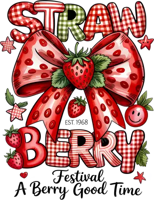 Strawberry Festival A Berry Good Time DTF Transfer